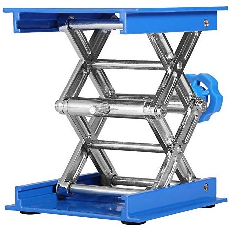 Aluminium Laboratory Lift Platform, 100 x 100 mm, Height Adjustable (1/5)
