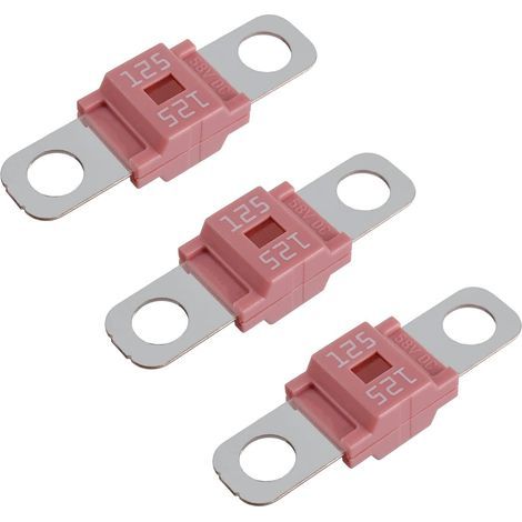 3er-Pack Midi 125A Schraubsicherungen, rot, für Nutzfahrzeuge (1/4)