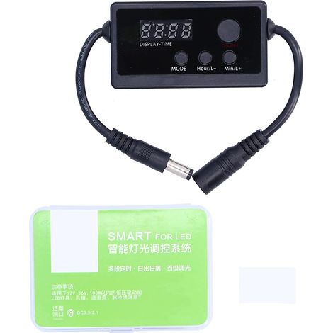 Contrôleur de Variateur de Lumière LED pour Aquarium, 8 Modes, Minuterie et Gradation Progressive, DC 5,5 Mm, Compatible 100 W (1/5)