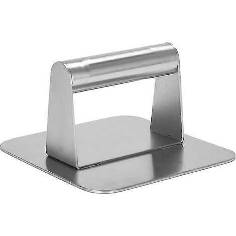 Hamburgerpresse aus Edelstahl, quadratischer 5,5-Zoll-Burgerzerkleinerer, Grillzubehörset, Grillpresse S (1/5)