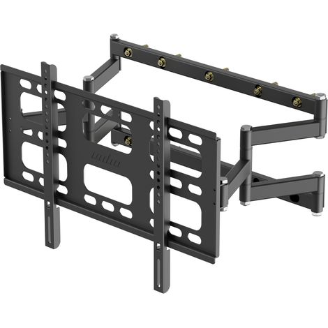 Unho – Support TV mural orientable 40-85 pouces – Charge 100 kg – VESA 600x400mm – Acier laminé à froid – Angle pivotant ±30°