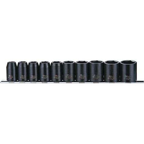 Juego Vasos de impacto 1/2" 9121 (10 piezas)