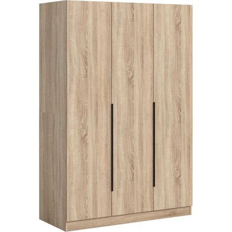 Kopenhagen Kleiderschrank 3 Türen Eiche Dekor.