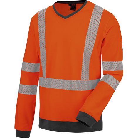 Würth Modyf – Tee-shirt de travail haute visibilité orange fluo – Manches longues – Norme EPI EN 20471 classe 3 – Tissu mesh pour aération
