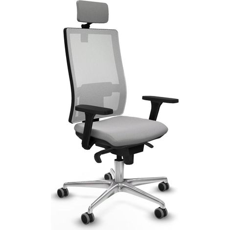 Piqueras y Crespo 3D086G2 Chaise de bureau gris clair (1/3)