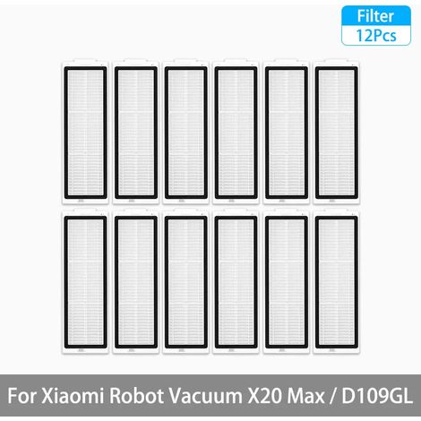Kompatible Teile und Zubehör für den Xiaomi X20 Max / D109GL Saugroboter: Hauptbürste, Seitenbürste, HEPA-Filter, Reinigungstuch, Ersatzstaubbeutel – AquaForge (1/5)
