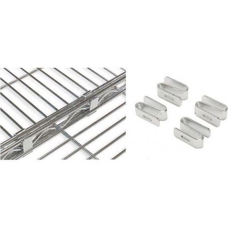 Set de 4 raccordes planos cromados 3,5 x 2 cm