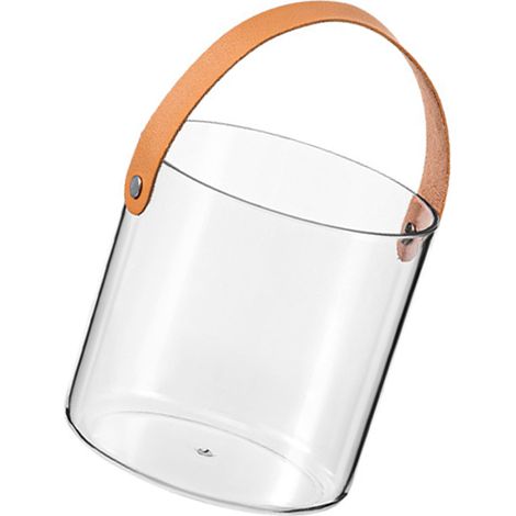 Petit seau à glace, seau à vin transparent avec poignée, seau à fleurs moderne et polyvalent pour la décoration de fêtes (1/5)