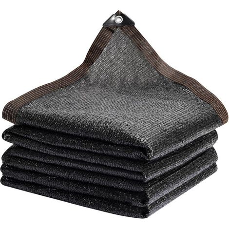Filet D'Ombrage. Filet Protection Solaire 95% UV Tissu D'Ombrage. Toile d'ombrage de Serres Coupe-Ventpour La Couverture VéGé Jardin. Noir 3x3m (1/5)