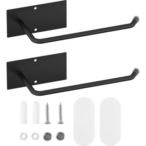 2support de rangement pour couvercles de tasses - Autocollants et perçables -adhésifs ou percés-Base rectangulaire noire (1/5)