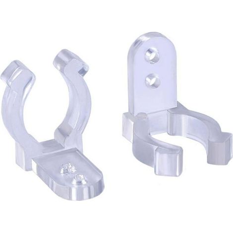 Lot de 40 Clip de fixation, Plastique transparent, Diamètre 11-13mm, Montage à vis, Intérieur (1/4)