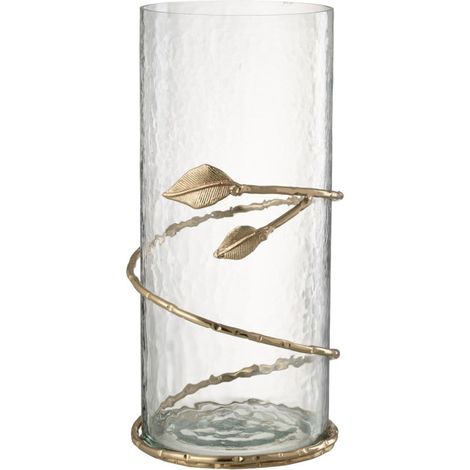 Vase en Verre Feuille "Ofelia" 40cm Transparent (1/5)
