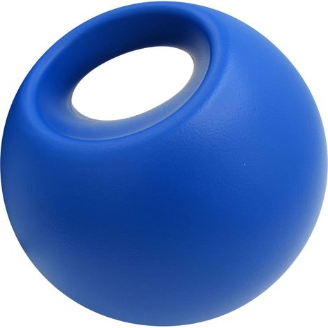 Horse Ball Toy With Handle (Play Equine Pony Boredom Field Training Hard Plastic Blue)
