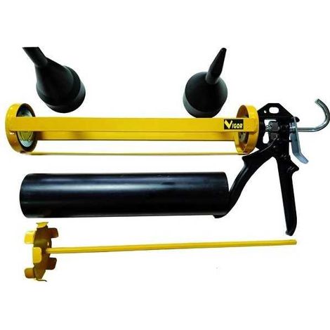 Vigor V-PSF 300 Pistola per Sfuso Pesante con Frizione 900 ml 2500 N 2 Beccucci Asta Miscelatrice
