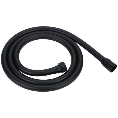 Noir Flexible Douche 1,5m en PVC Tuyau douche Avec double protection anti-torsion, tuyau de douche Remplacement Universel, Avec double tête en laiton de qualité supérieure, Anti-torsion (1/5)