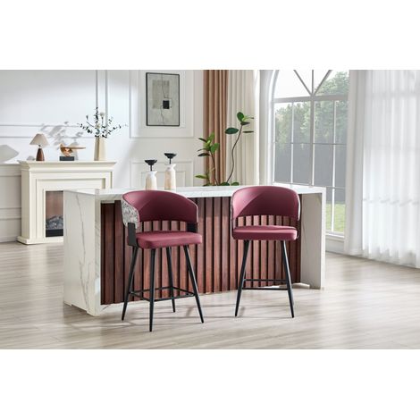 Chaise de salle à manger rembourrée moderne avec dossier et accoudoirs, chaise de restaurant minimaliste pour la maison, la cuisine, l'hôtel, le showroom, style milieu de siècle (1/5)