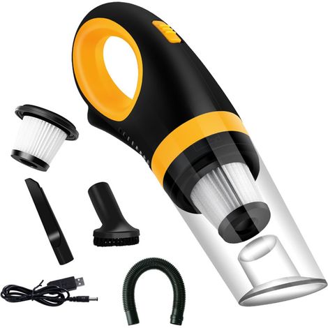 Petit aspirateur avec aspiration 6000 PA rechargeable par USB pour un accessoire de nettoyage efficace de voiture et de maison (1/5)