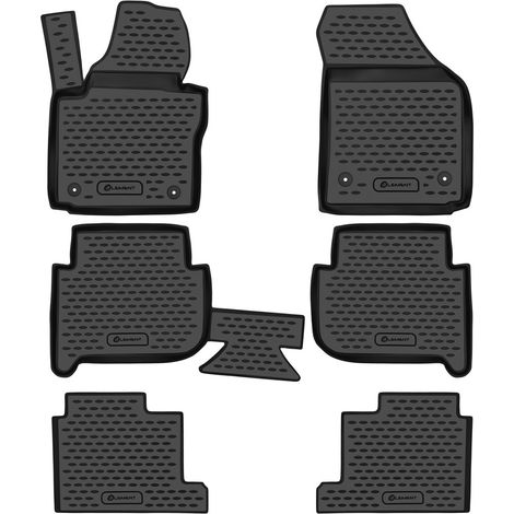 KIT TAPPETINI COMPATIBILE CON VOLKSWAGEN Touran (I), 2003-2010, (II),
2010-2015, 7 seats., 6 pcs. TAPPETINO IN GOMMA TPE BORDO ALTO 3D ANTISCIVOLO IMPERMEABILE (1/5)
