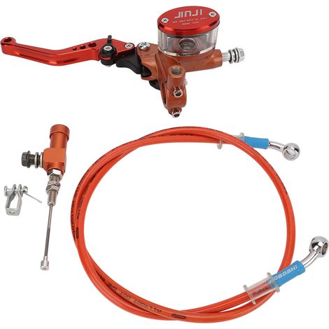 Motorradkupplung mit Bremsen, 6-fach verstellbar, universell für 22 mm (7/8 Zoll) Lenker, orange (1/5)