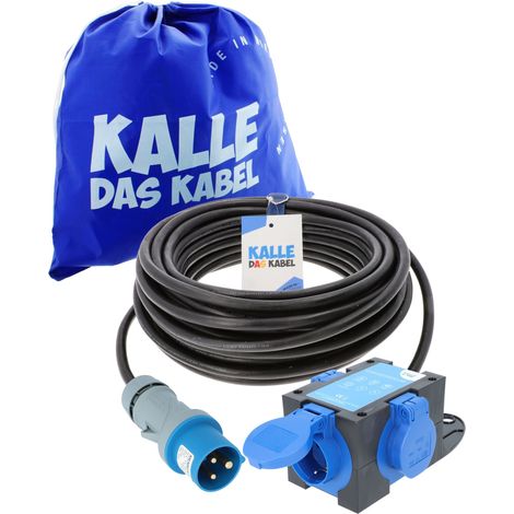 Kalle Adapterkabel CEE 230V 16A 2,5mm² auf Zelt Edition IP44 25 Meter (1/5)