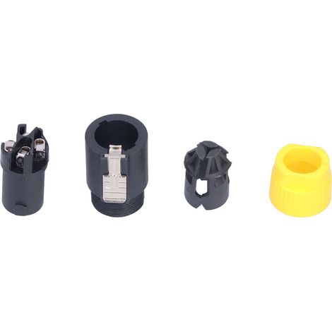 Lot de 4 connecteurs de câble d'amplificateur audio à verrouillage par rotation pour haut-parleur 4 broches CNL4FC (jaune) (1/5)