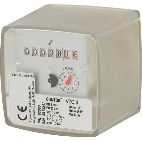 Compteur fioul VZO4 plage de mesure 1 - 80 l/h