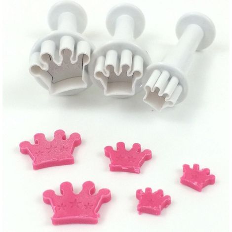 Découpoir éjecteur Couronne Princesse x3 - Dekofee