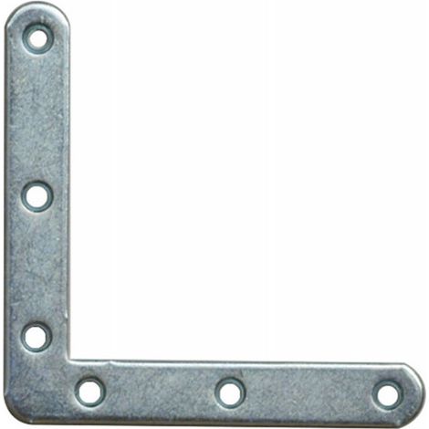 Equerre Plate renfort Bout RONDS 40X40X12 Acier zingué - 1 pièce (1/2)