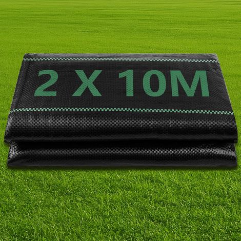 2 x 10M Toile de Paillage, Toile Anti Mauvaises Herbes Jardin, Bache Geotextile Anti Herbe, Barriere Anti Racine, Contre Les Mauvaises Herbes, bache de paillage, pour Jardin et Potager, Allées