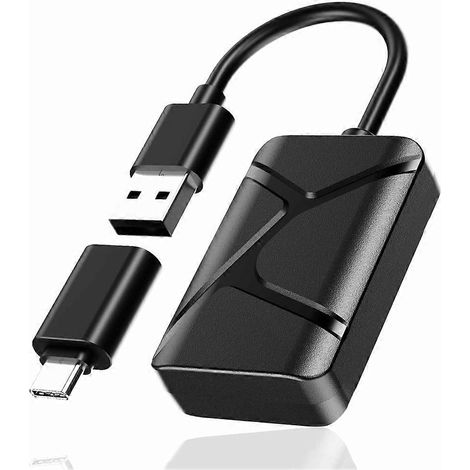 Adaptateur CarPlay sans fil compatible - CarPlay sans fil 2 en 1 et Android Auto, convertit CarPlay filaire en CarPlay sans fil. (1/5)