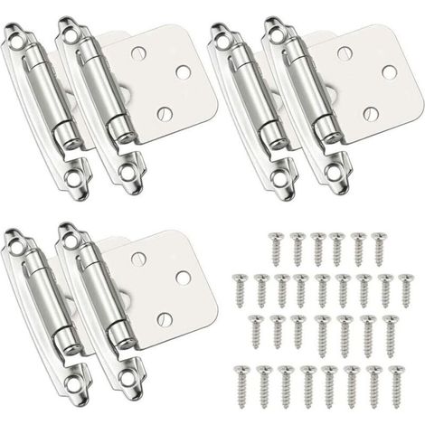 6 Pcs Door Hinges Self Closing Hinge Cold Rolled Steel Material Spring Hinge with Damper for Door Closet Shoe Cabinet Bookcase Wine Cellar (1/5)