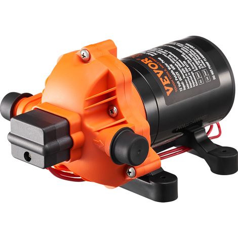 VEVOR Pompa a Membrana 12V, 1,8 GPM 6,81 L/min, Pompa per Acqua a 3 Camere 12 Volt CC con Pressostato Automatico 40-100 PSI Regolabile, 60 PSI, Porta MNPT per Camper Yacht Food Truck Camper Nautica