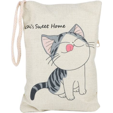 Sac de purification d'air au charbon de bambou, motif chat, intérieur voiture, désodorisant naturel, lot de 3 (1/5)