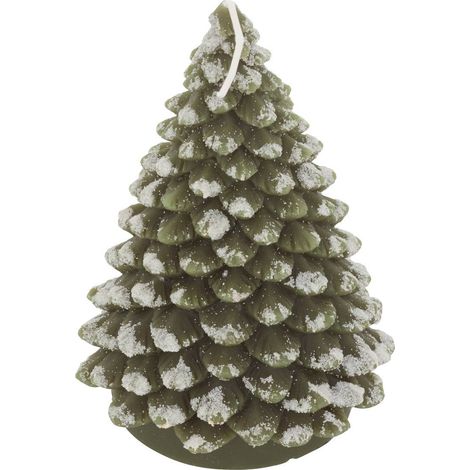 Kerze in Form eines Tannenbaums, H. 15 cm, 370 g - Grün (1/5)