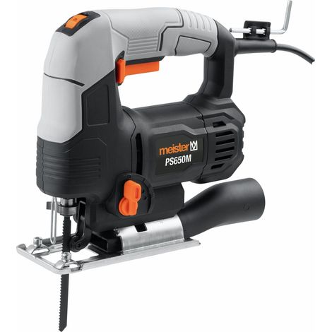 Meister Pendelhub-Stichsäge 650 W - Für Holz, Metall und Kunststoff - Mit Gehrungsschnitt bis 45° und Staubabsaugung
