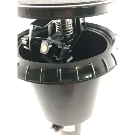 Aspersor emergente tipo turbina para manguera de jardín, amplio alcance, negro 1205 (1/3)