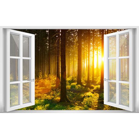 Affiche fenêtre Paysage Fougère et Pinede- 60x40cm - made in France (1/5)