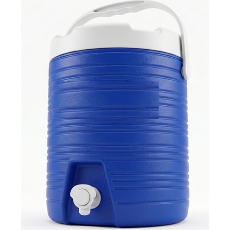 Thermos Borraccia Termica 9 Litri con Rubinetto e Maniglia Contenitore Frigo Acqua in Plastica Bocca Larga Tappo e Contenitore Porta ghiaccio – 5 Colori Disponibili - colorigenerali: BLU