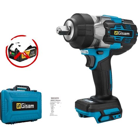 Clé à chocs électrique, couple de 2800 N·m, compatible avec les batteries 18V, 0 Boîte en plastique de batterie (1/2)