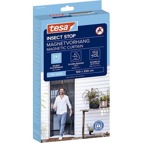 Mosquitera magnética TESA, red de cierre automático para puertas de balcón 1x2,2 m
