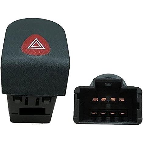 Botón de advertencia negro LUCES DE PELIGRO Compatible con 7700308821 @Pro-Plip