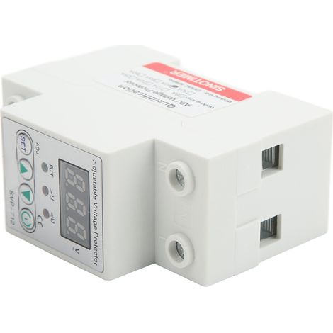 Protecteur de tension réglable 220V 40A avec délai automatique et réinitialisation, dispositif de protection sur/sous-tension (1/5)