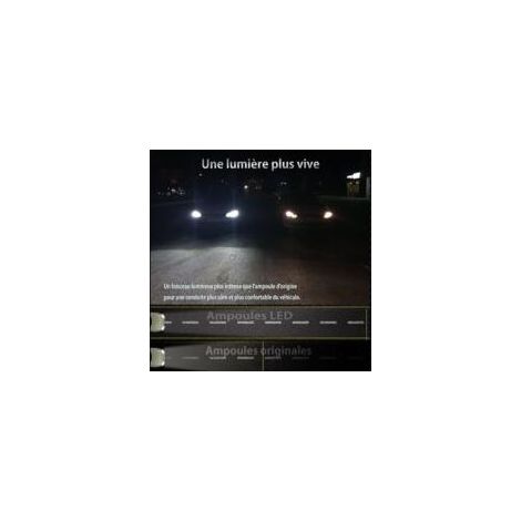 Lot de 2 ampoules LED H4 blanches 6500 K pour phares de voiture 12 V-24 V – Feux de croisement et de route
