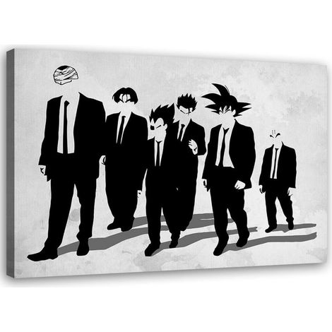 Tableau sur toile Anime Noir et Blanc 60x40 (1/5)