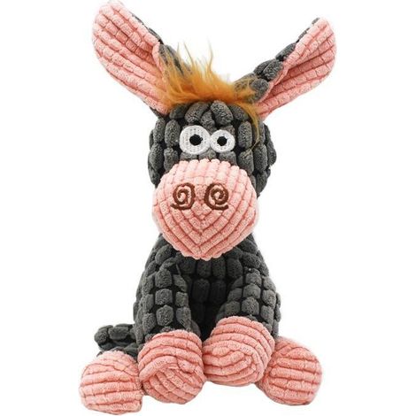 Jouet chien en corde velours côtelé, solide et couineur, nœud durable pour mâcheurs agressifs, lot de 2, peluche résistante (1/4)