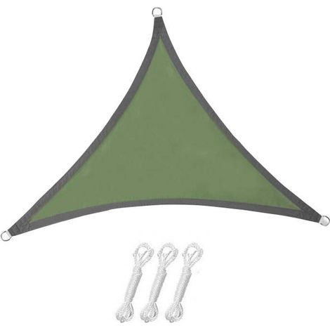 Toldo triangular de 118 x 118 x 118 pulgadas, ideal para patio, jardín o terraza.