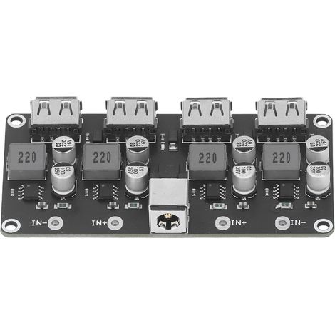 4-Kanal-USB-Abwärtswandler 6–32 V auf 3–12 V, Schnelllade-Gleichstromnetzteilplatine (1/5)
