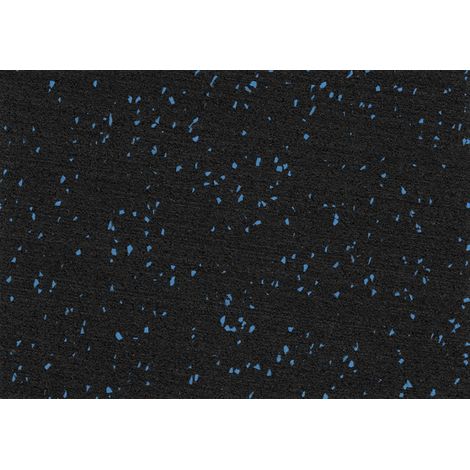 Suelo para goma deportiva negro / azul 6mm 1,25x10m