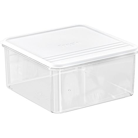 Boîte De Rangement Alimentaire - Transparente - Empilable - Avec Couvercle Étanche - 15.3 X 15.3 X 7.5 Cm - Plastique Sans BPA - 1 Pièce (1/5)
