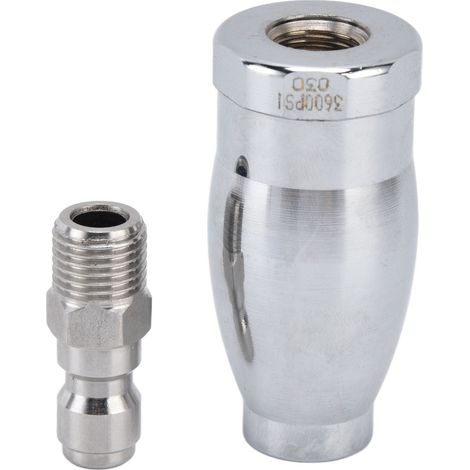 Buse Turbo Rotative 3600PSI pour Nettoyeur Haute Pression, Connexion Rapide 1/4 Pouce en Acier Inoxydable (1/5)